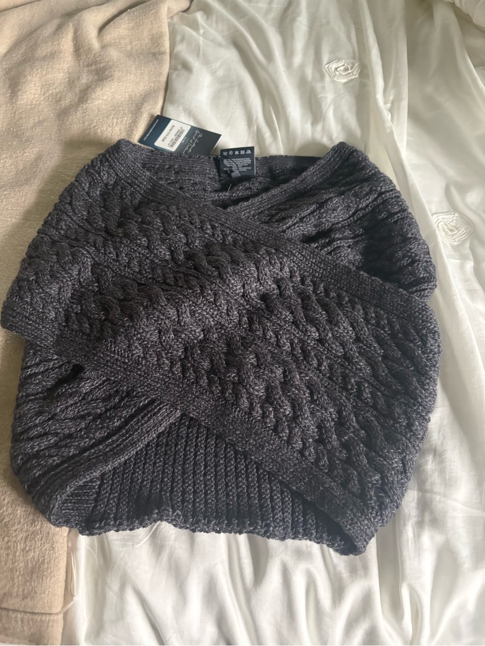 Cozy Black Cable Knit Women’s Sweater